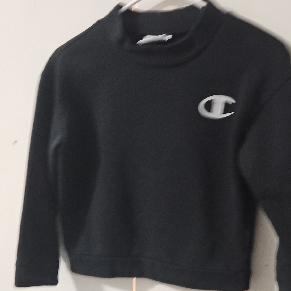 Champion Black Pullover with Logo
